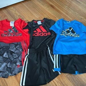 3T Addidas Shirt & Short sets (3) used